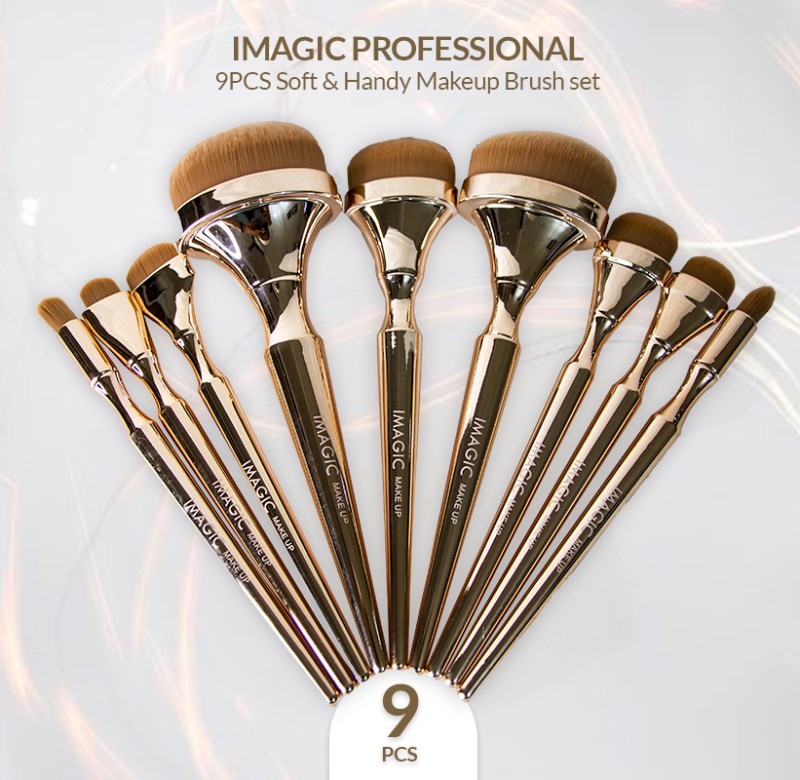IMAGIC PROFESSIONAL 9PCS Soft & Handy Makeup Brush set